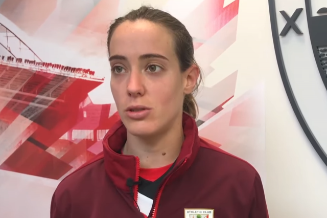 Marta Unzué en una entrevista para Athletic TV.