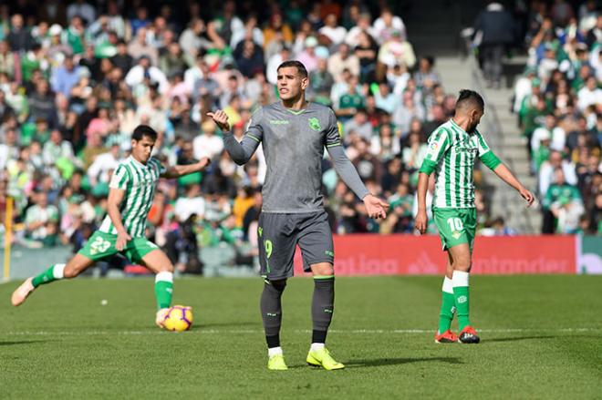 Theo Hernández, durante el Betis-Real Sociedad (Foto: Kiko Hurtado).