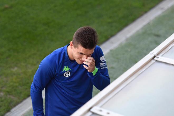 Giovani Lo Celso, en el entrenamiento del Betis (Foto: Kiko Hurtado).