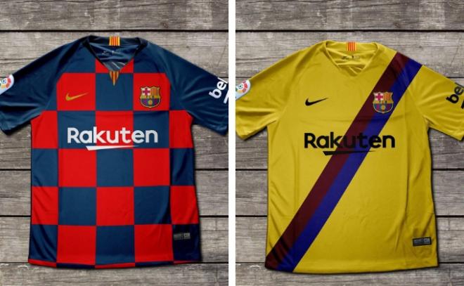 Las nuevas camisetas del Barcelona.