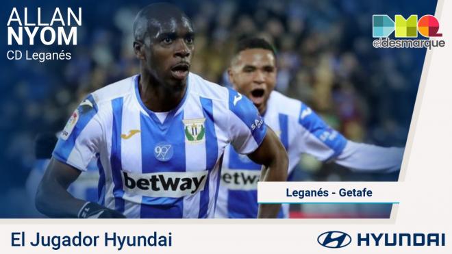 Nyom, jugador Hyundai del Leganés-Getafe.