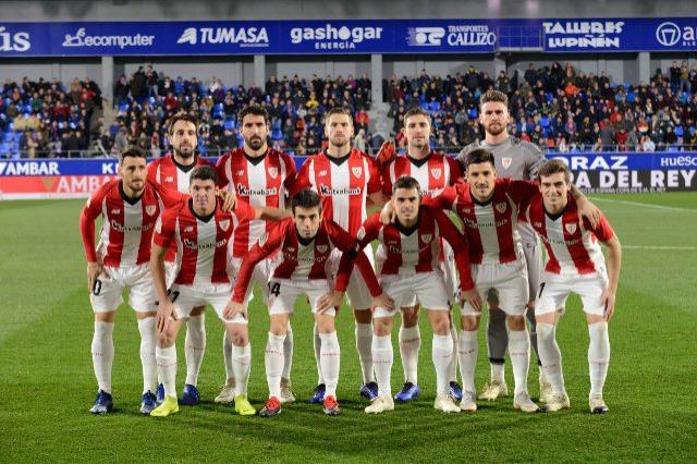 El once rojiblanco en el choque de vuelta de 1/16 de Copa en El Alcoraz (Foto: Athletic Club).