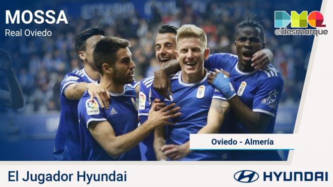 Mossa, jugador Hyundai del Real Oviedo-Almería