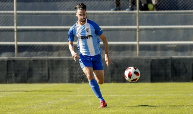 Joel, durante un partido del Malagueño (Foto: Málaga CF).