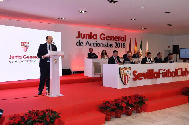 José Castro, en la Junta de Accionistas del Sevilla 2018 (Foto: Kiko Hurtado).