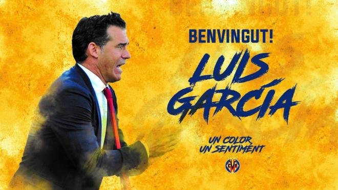 Luis García en oficialización de su llegada. (Foto: Villarreal CF)
