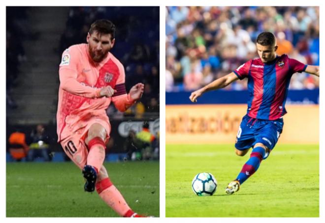 Messi y Bardhi se verán las caras en el duelo en el Ciutat.