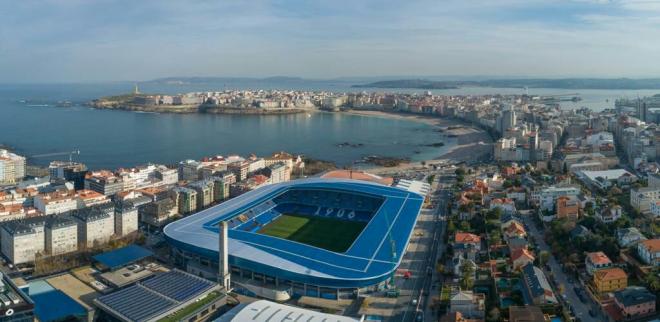 Así luce el Estadio de Riazor con las obras terminadas (Foto: Concello de A Coruña).
