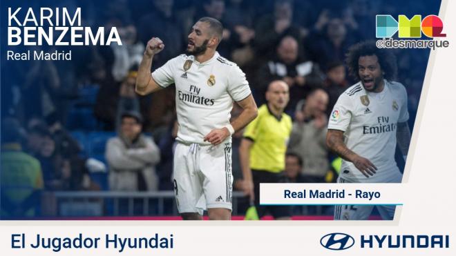Benzema, jugador Hyundai del partido.