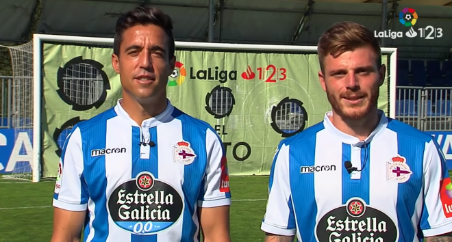Pedro Sánchez y Diego Caballo, en el reto de LaLiga 1|2|3.