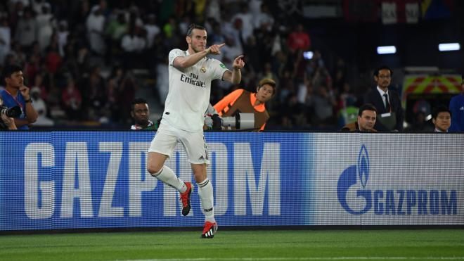 Bale celebra su gol ante el Kashima Antlers.