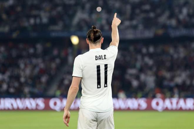 Bale celebra un gol en el Mundial de Clubes.