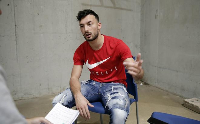 Haksabanovic, durante la entrevista con ElDesmarque Málaga.