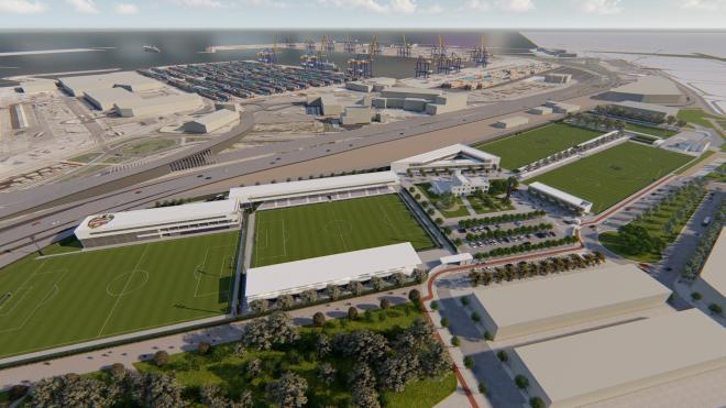 Proyecto de la Nueva Ciudad Deportiva del Levante en Nazaret.