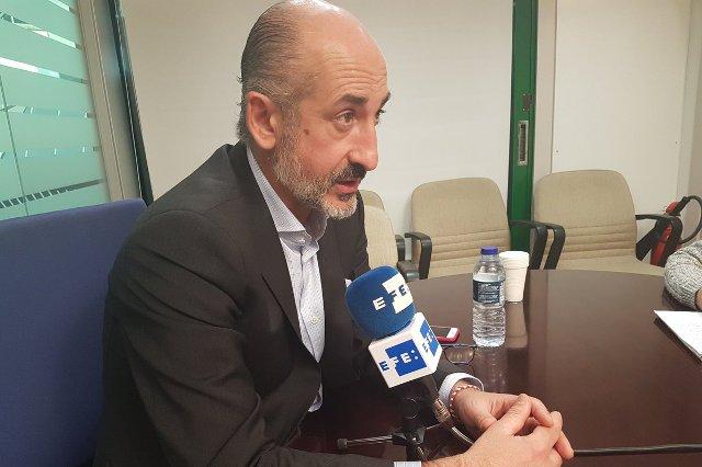 Aitor Elizegi durante su entrevista en la Agencia EFE.