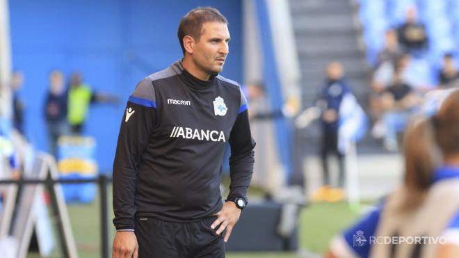 Manu Sánchez, entrenador del Deportivo Abanca (Foro: RCD).