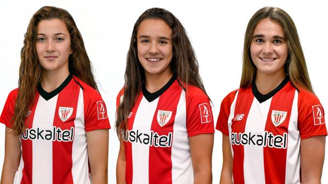 Paula Arena, Nerea Nevado y Naroa Uriarte recibirán un homenaje en Lezama antes del partido del primer equipo femenino (Foto: Athletic Club)