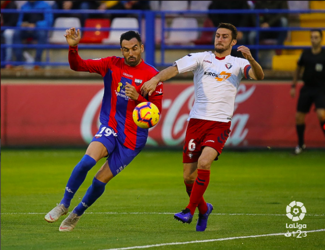 Enric Gallego en el partido ante Osasuna (Foto: LaLiga).