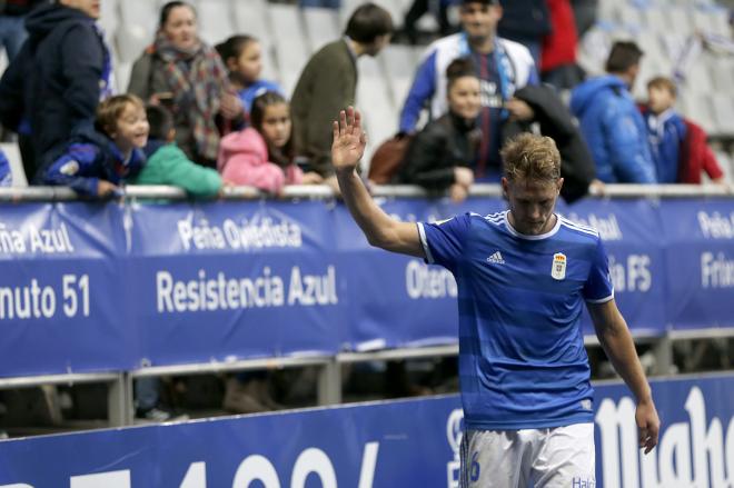 Carlos Hernández en una imagen del partido ante el Málaga (Foto: Luis Manso)