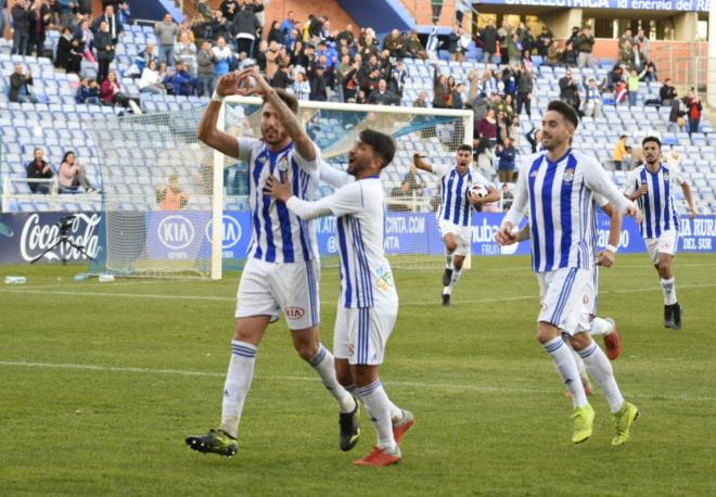 Iván González celebra el gol conseguido. (Clara Verdier)