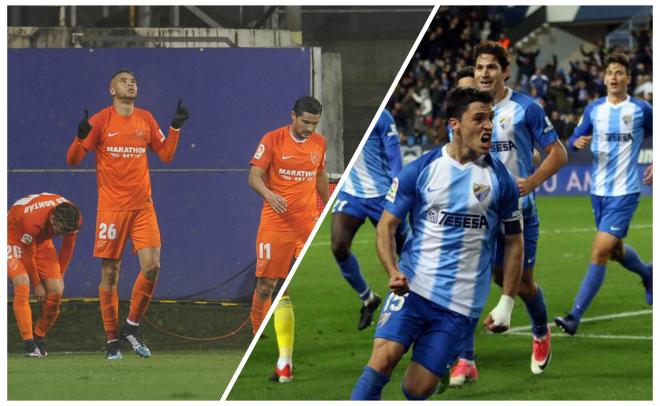 En-Nesyri y Ricca, autores del primer y el último gol del Málaga en 2018.