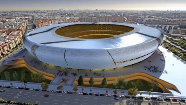 Diseño del Nuevo Estadio de Mestalla de 2013, encargado por Amadeo Salvo