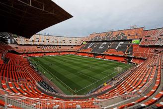 Estadio de Mestalla, en Valencia.