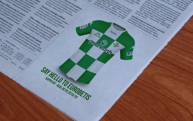 Un diseño de una camiseta del Betis (Foto: @PlanetaCunao).