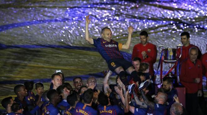 Despedida de Iniesta del Barcelona.