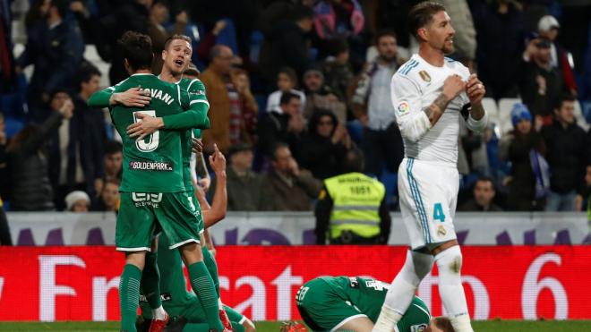 El Leganés vence al Real Madrid 1-2 en cuartos de Copa 2018.