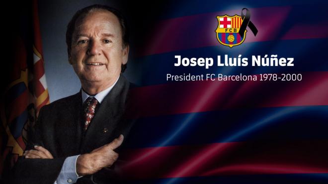 Fallecimiento de Josep Lluís Núñez.