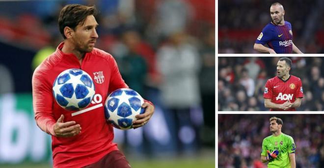 Leo Messi, a por los récords de Andrés Iniesta, Ryan Giggs e Iker Casillas.