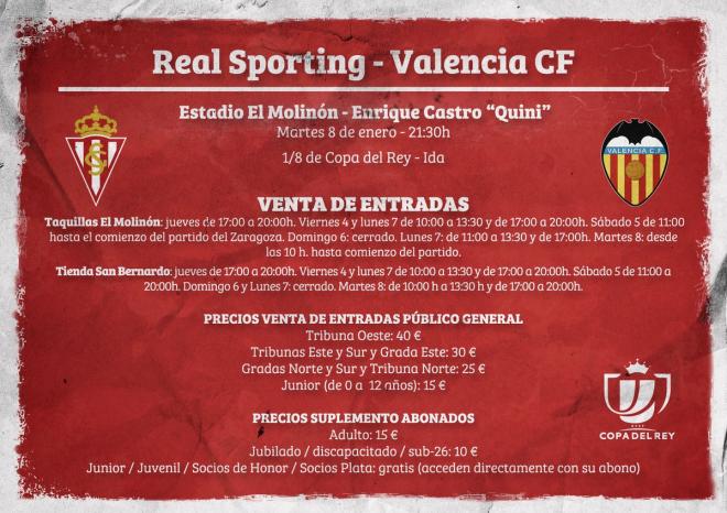 A la venta las entradas del Sporting-Valencia de Copa del Rey (Foto: RSG).