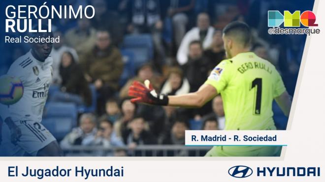 Gero Rulli, jugador Hyundai del Real Madrid-Real Sociedad.