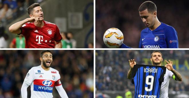 Lewandowski, Hazard, Fekir e Icardi, posibilidades de fichaje en el Real Madrid.