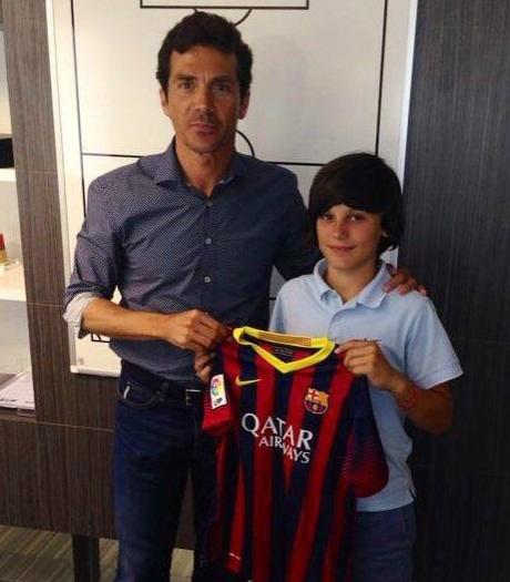 Rodri, con Guillermo Amor en el FC Barcelona.