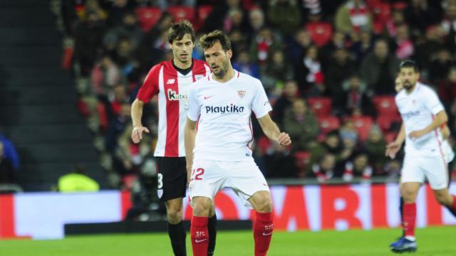 Ander Iturraspe tuvo sus primeros minutos con Garitano ante el Sevilla (Foto: LaLiga Santander).