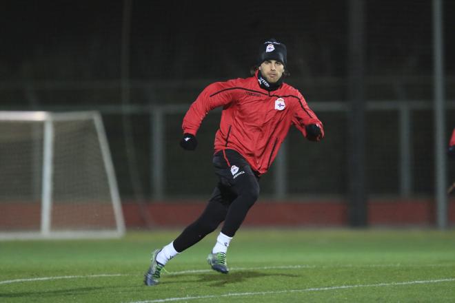 Somma, en el entrenamiento del Deportivo en Mallorca (Foto: RCD).