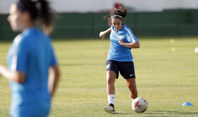 María Farfán, en un entrenamiento (Foto: Málaga CF).