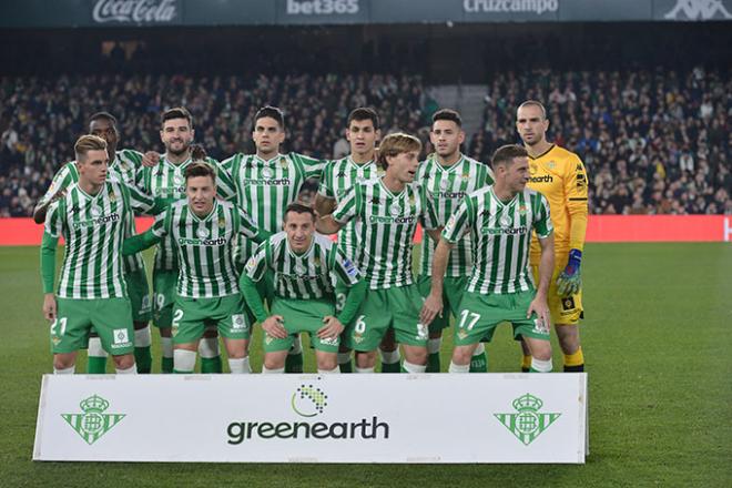 El once del Betis ante el Real Madrid.