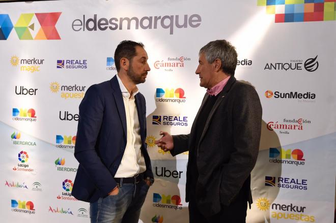 Pablo Machín y Quique Setién, en la Gala de los Premiso DEX 2018.
