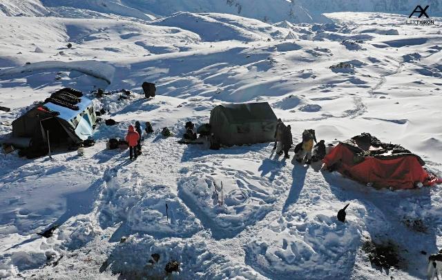 Campo base de la expedición al K2 (Foto: Prensa Alex Txikon).