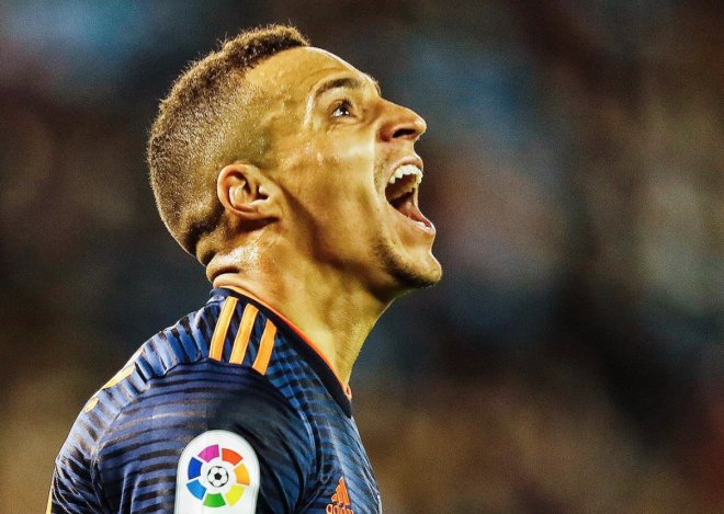Rodrigo celebra un gol. (Foto: Valencia CF)