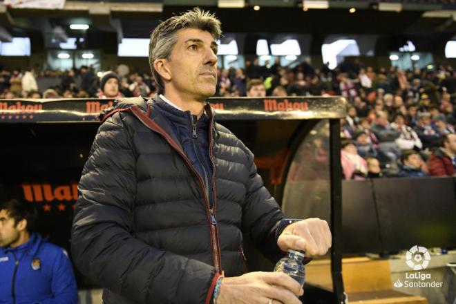 Imanol Alguacil, en el estadio de Vallecas (Foto: LaLiga).