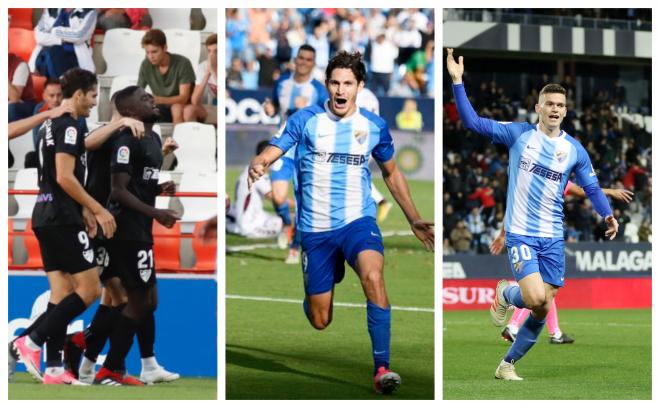 Las tres remontadas del Málaga en lo que llevamos de temporada.