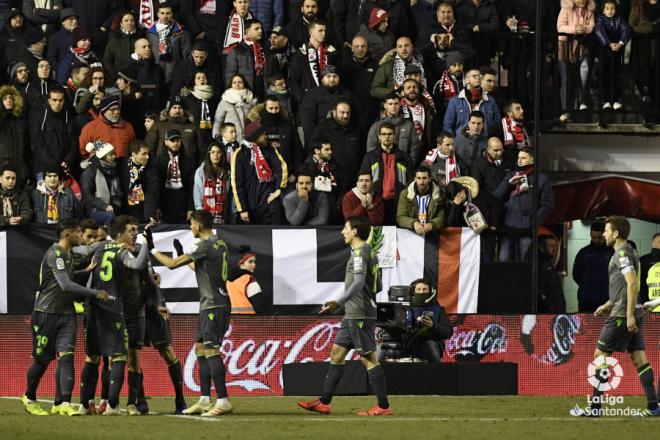 La Real Sociedad celebra su segundo gol en Vallecas (Foto: LaLiga).