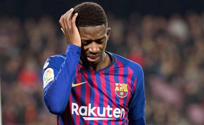 Dembélé se lesionó frente al Leganés.