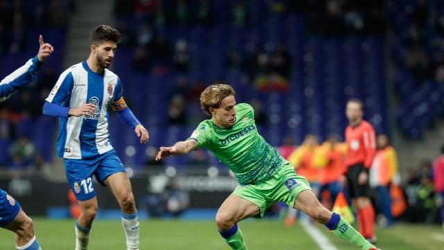 Canales, en un lance ante el Espanyol.