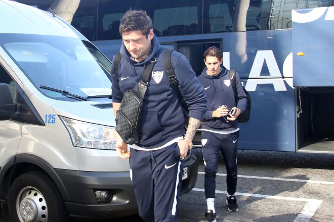Seleznyov y Blanco Leschuk, los dos delanteros del Málaga CF (Foto: Paco Rodríguez).