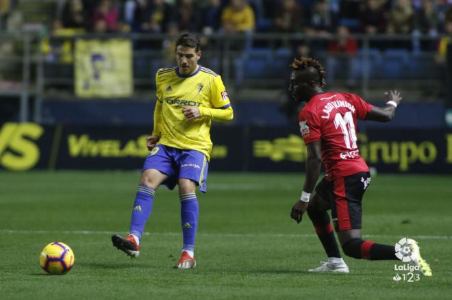 Manu Vallejo, durante un lance del partido ante el Mallorca (Foto: LaLiga).